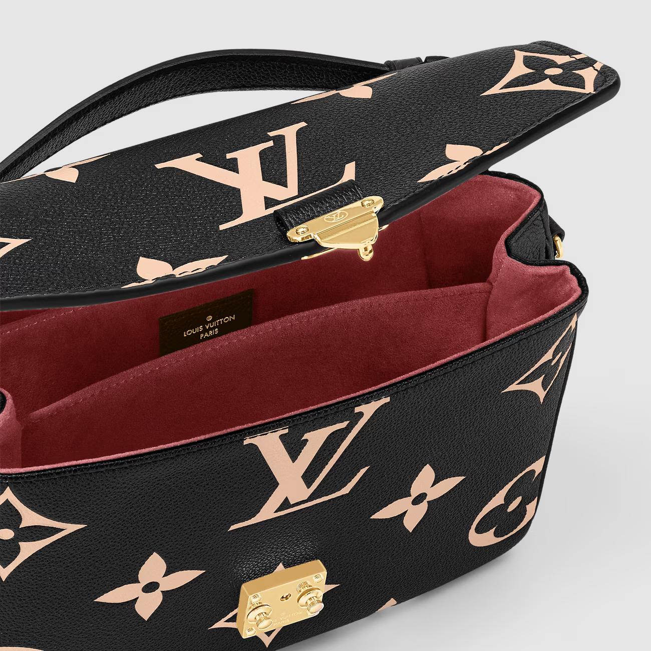 Túi Louis Vuitton Pochette Métis Nữ Da Bicolor Đen Be